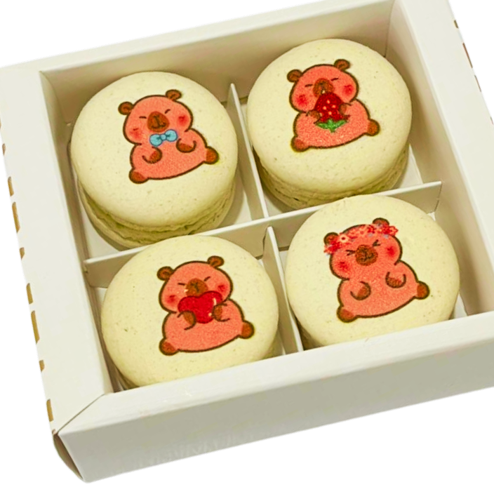 4PCS Capybara Couple Macaron In Gift Box | Special Price Rp118,000