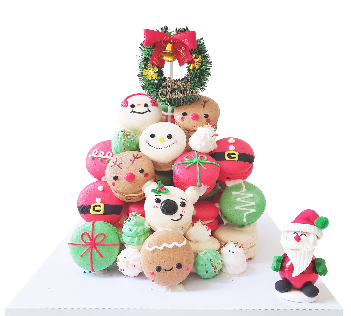 Pre Order Ho ho ho! | Merry Christmas | Pillar of Christmas Macaron Tower | Special Price Rp. 999,000