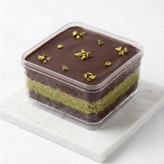 Dubai Pistachio Kunafa Brownies | Dessert Box | Special Price Rp155.000