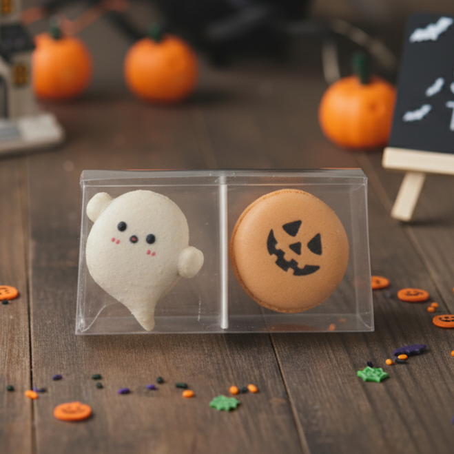 Pre Order | 2pcs Limited Edition Halloween Macarons in gift box | Special Price Rp. 38,000