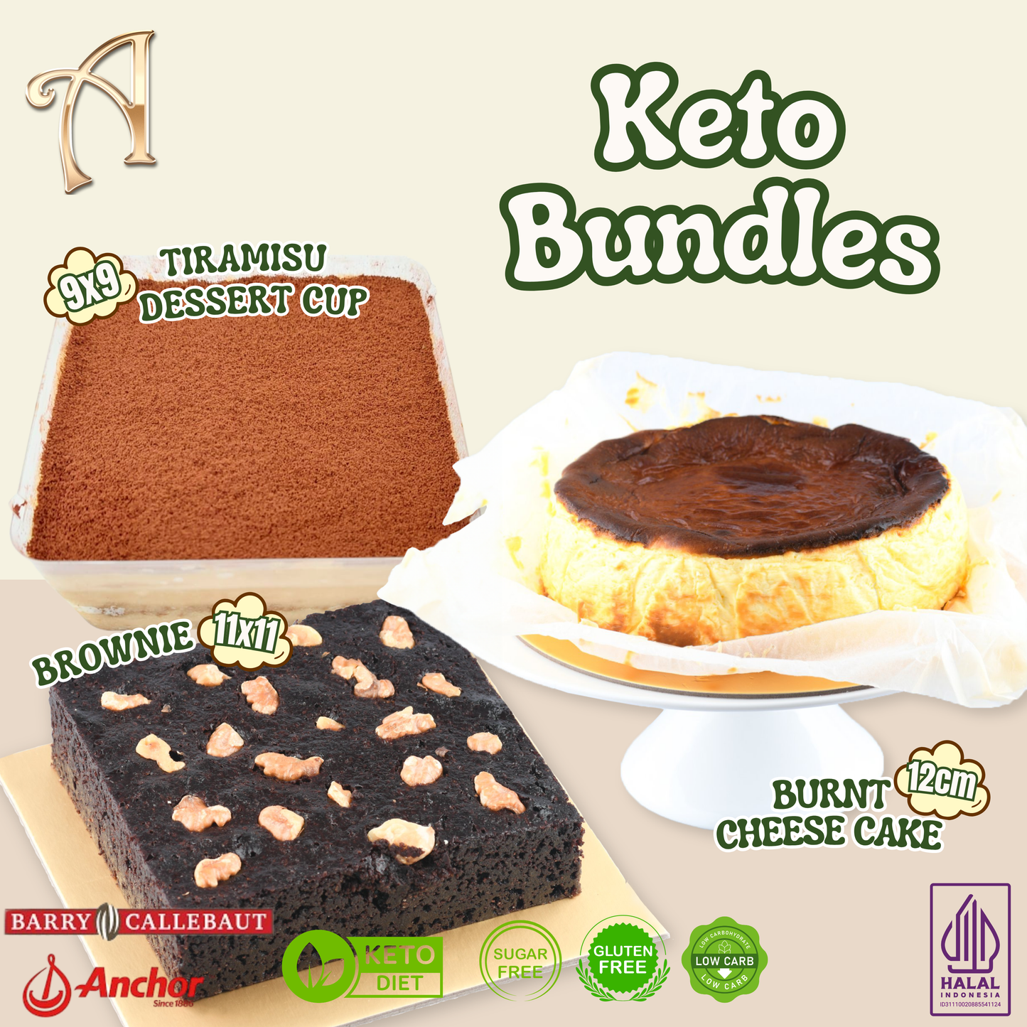 Keto Friendly 3in1 Bundle | Sugar Free | Gluten Free | Low Carb | Special Price Rp380.000