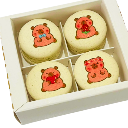 4PCS Capybara Couple Macaron In Gift Box | Special Price Rp118,000