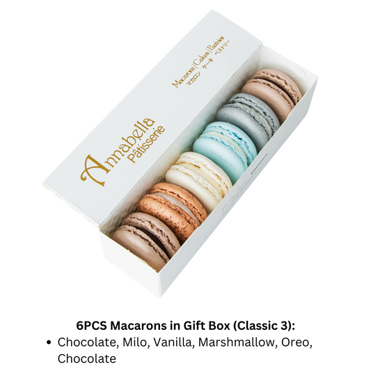 6PCS Macarons in Gift Box (Classic 3) | Special Price Rp58.000