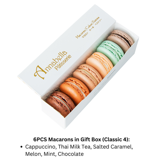 6PCS Macarons in Gift Box (Classic 4) | Special Price Rp58.000