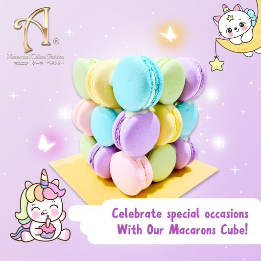 3 Tiers Cube Macarons (27pcs) | (Classic Series) | Special Price Rp399,000