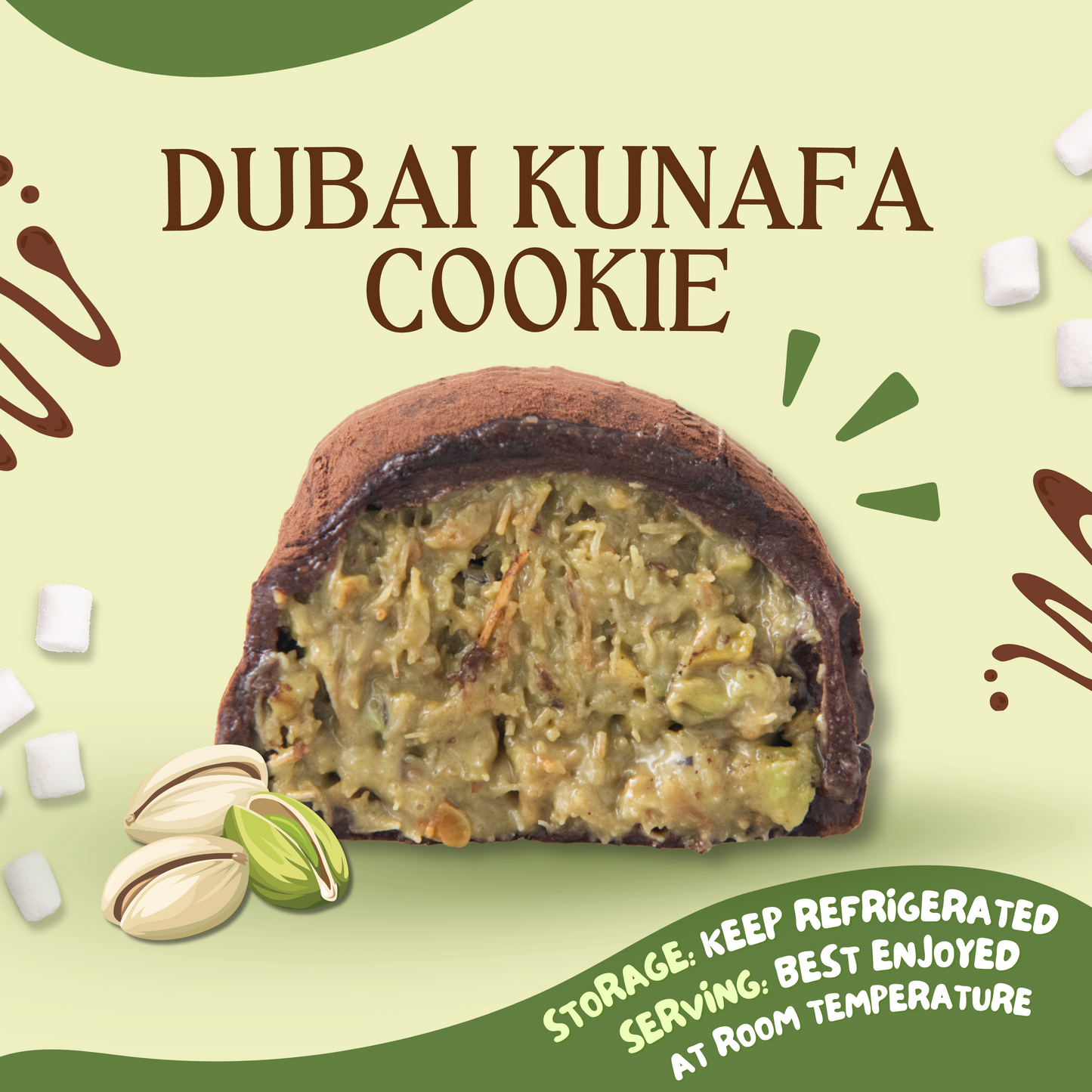 Dubai Kunafa Cookies | Dessert Box | Special Price Rp55.000