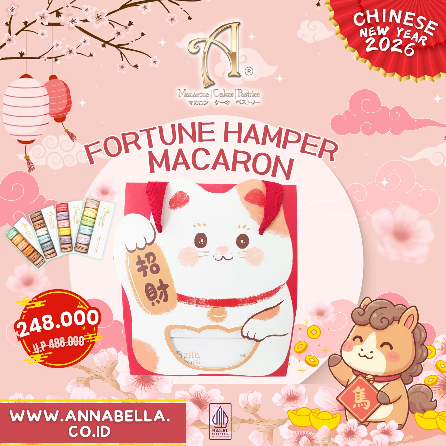 Pre Order | Fortune Hamper Macaron in Gift Box | Special Price Rp.248,000