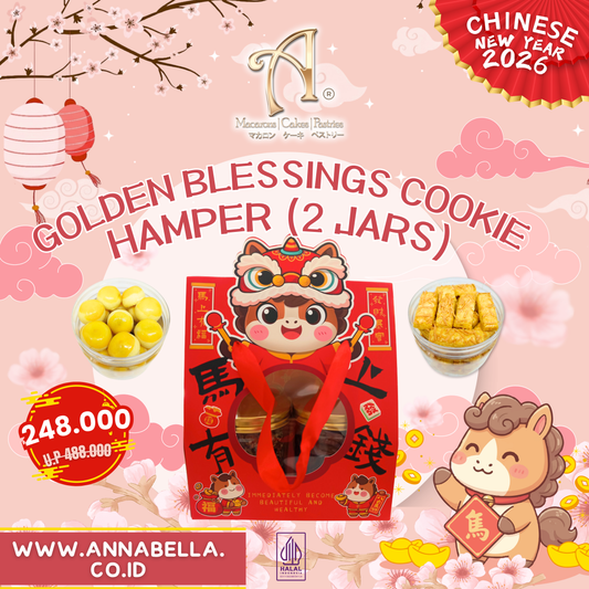 Pre Order | Golden Blessings Cookies Hamper ( 2 Jars ) | Special Price Rp.248,000