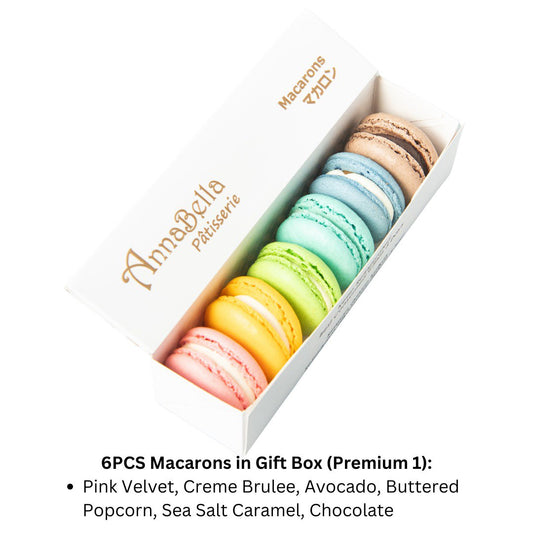 6PCS Macarons in Gift Box (Premium 1) | Special Price Rp89.000